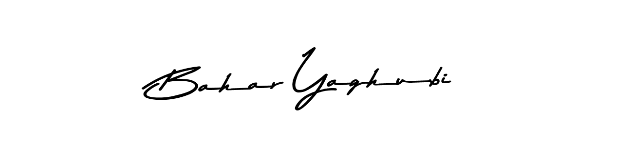 How to make Bahar Yaghubi name signature. Use Asem Kandis PERSONAL USE style for creating short signs online. This is the latest handwritten sign. Bahar Yaghubi signature style 9 images and pictures png