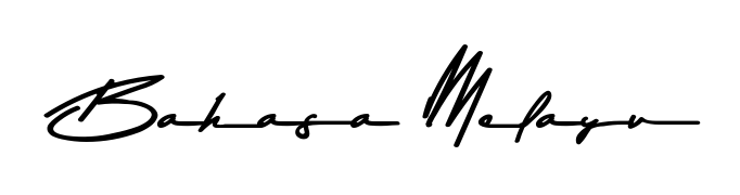 A classic penmanship look for Bahasa Melayu. The Asem Kandis PERSONAL USE font brings timeless elegance and confidence to every signed document. Bahasa Melayu signature style 9 images and pictures png