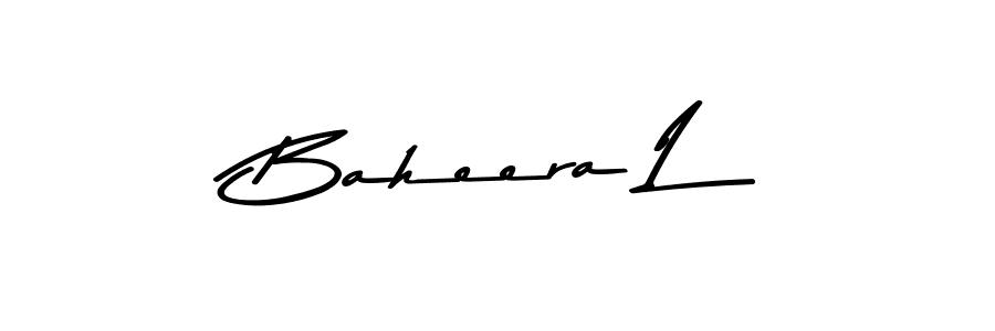 This is the best signature style for the Baheera L name. Also you like these signature font (Asem Kandis PERSONAL USE). Mix name signature. Baheera L signature style 9 images and pictures png