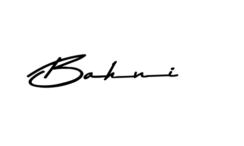 Use a signature maker to create a handwritten signature online. With this signature software, you can design (Asem Kandis PERSONAL USE) your own signature for name Bahni. Bahni signature style 9 images and pictures png