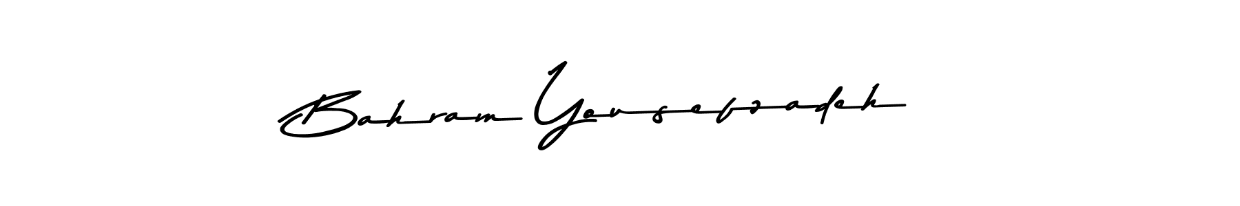 How to make Bahram Yousefzadeh name signature. Use Asem Kandis PERSONAL USE style for creating short signs online. This is the latest handwritten sign. Bahram Yousefzadeh signature style 9 images and pictures png