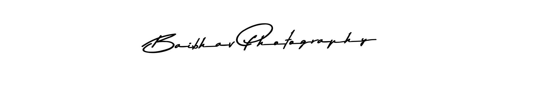 How to make Baibhav Photography name signature. Use Asem Kandis PERSONAL USE style for creating short signs online. This is the latest handwritten sign. Baibhav Photography signature style 9 images and pictures png