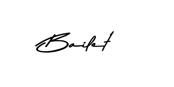How to make Bailet name signature. Use Asem Kandis PERSONAL USE style for creating short signs online. This is the latest handwritten sign. Bailet signature style 9 images and pictures png