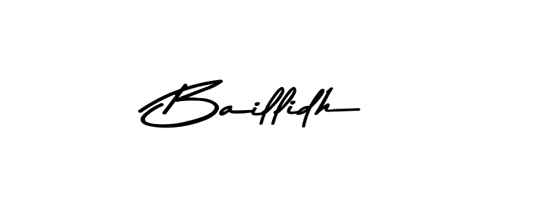 How to make Baillidh signature? Asem Kandis PERSONAL USE is a professional autograph style. Create handwritten signature for Baillidh name. Baillidh signature style 9 images and pictures png