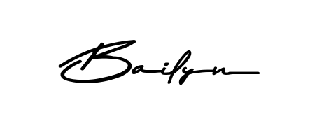 A timeless handwritten aesthetic for Bailyn. The Asem Kandis PERSONAL USE font gives your signature a handcrafted feel with natural curves. Bailyn signature style 9 images and pictures png