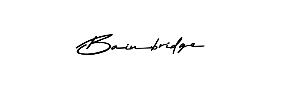 Make a beautiful signature design for name Bainbridge. With this signature (Asem Kandis PERSONAL USE) style, you can create a handwritten signature for free. Bainbridge signature style 9 images and pictures png