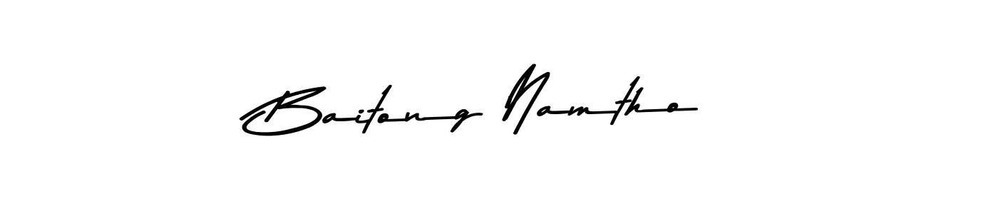 Here are the top 10 professional signature styles for the name Baitong Namtho. These are the best autograph styles you can use for your name. Baitong Namtho signature style 9 images and pictures png