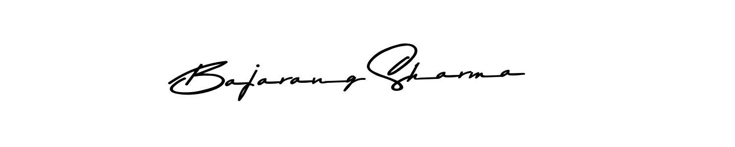 How to make Bajarang Sharma name signature. Use Asem Kandis PERSONAL USE style for creating short signs online. This is the latest handwritten sign. Bajarang Sharma signature style 9 images and pictures png