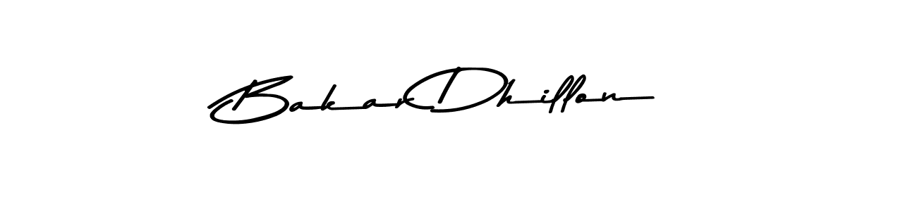How to make Bakar Dhillon name signature. Use Asem Kandis PERSONAL USE style for creating short signs online. This is the latest handwritten sign. Bakar Dhillon signature style 9 images and pictures png