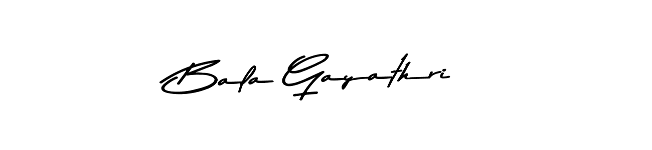 Design your own signature with our free online signature maker. With this signature software, you can create a handwritten (Asem Kandis PERSONAL USE) signature for name Bala Gayathri. Bala Gayathri signature style 9 images and pictures png