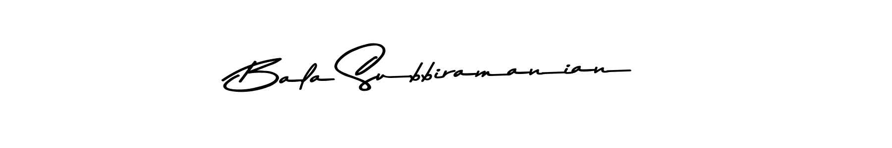 Make a beautiful signature design for name Bala Subbiramanian. With this signature (Asem Kandis PERSONAL USE) style, you can create a handwritten signature for free. Bala Subbiramanian signature style 9 images and pictures png
