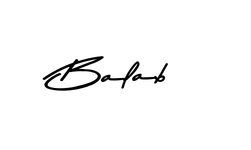 Make a beautiful signature design for name Balab. With this signature (Asem Kandis PERSONAL USE) style, you can create a handwritten signature for free. Balab signature style 9 images and pictures png