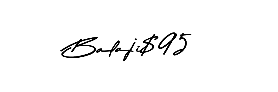 Use a signature maker to create a handwritten signature online. With this signature software, you can design (Asem Kandis PERSONAL USE) your own signature for name Balaji$95. Balaji$95 signature style 9 images and pictures png