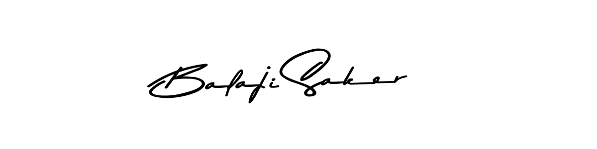 Design your own signature with our free online signature maker. With this signature software, you can create a handwritten (Asem Kandis PERSONAL USE) signature for name Balaji Saker. Balaji Saker signature style 9 images and pictures png