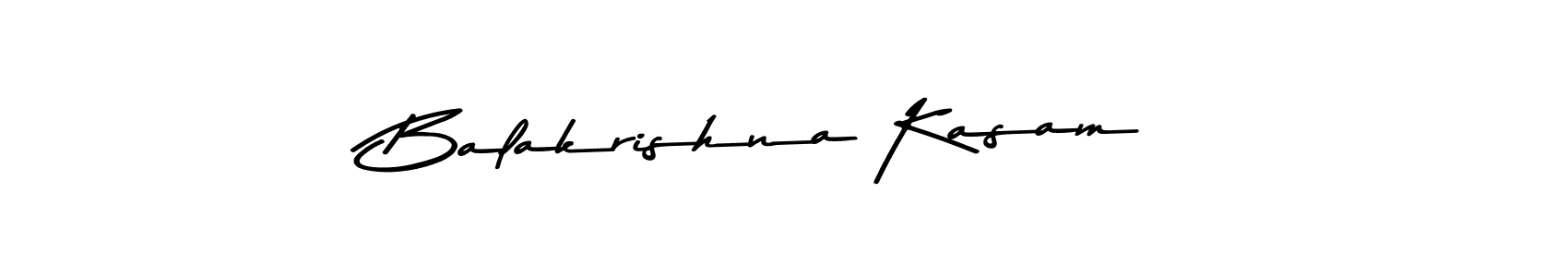 Make a beautiful signature design for name Balakrishna Kasam. With this signature (Asem Kandis PERSONAL USE) style, you can create a handwritten signature for free. Balakrishna Kasam signature style 9 images and pictures png