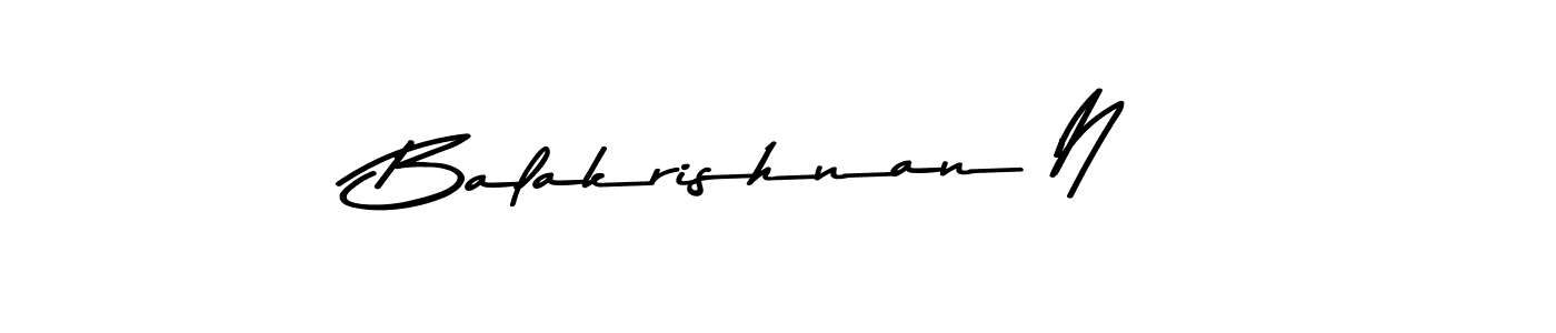 Use a signature maker to create a handwritten signature online. With this signature software, you can design (Asem Kandis PERSONAL USE) your own signature for name Balakrishnan N. Balakrishnan N signature style 9 images and pictures png