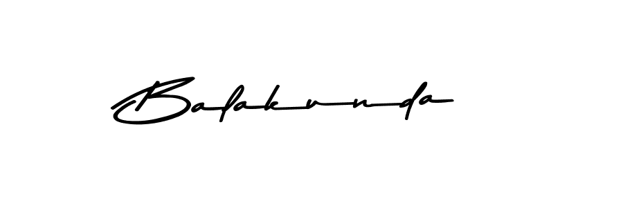 How to make Balakunda name signature. Use Asem Kandis PERSONAL USE style for creating short signs online. This is the latest handwritten sign. Balakunda signature style 9 images and pictures png