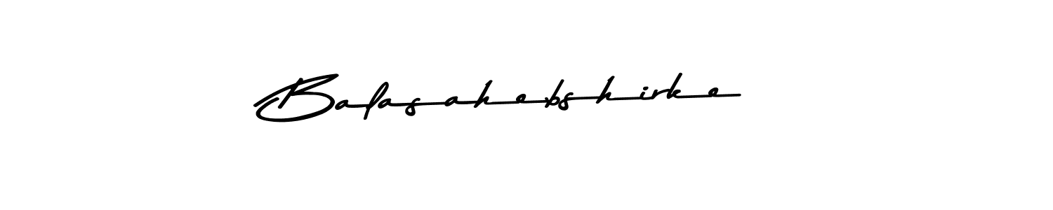 Design your own signature with our free online signature maker. With this signature software, you can create a handwritten (Asem Kandis PERSONAL USE) signature for name Balasahebshirke. Balasahebshirke signature style 9 images and pictures png