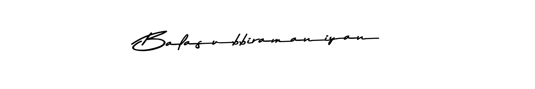 Create a beautiful signature design for name Balasubbiramaniyan. With this signature (Asem Kandis PERSONAL USE) fonts, you can make a handwritten signature for free. Balasubbiramaniyan signature style 9 images and pictures png