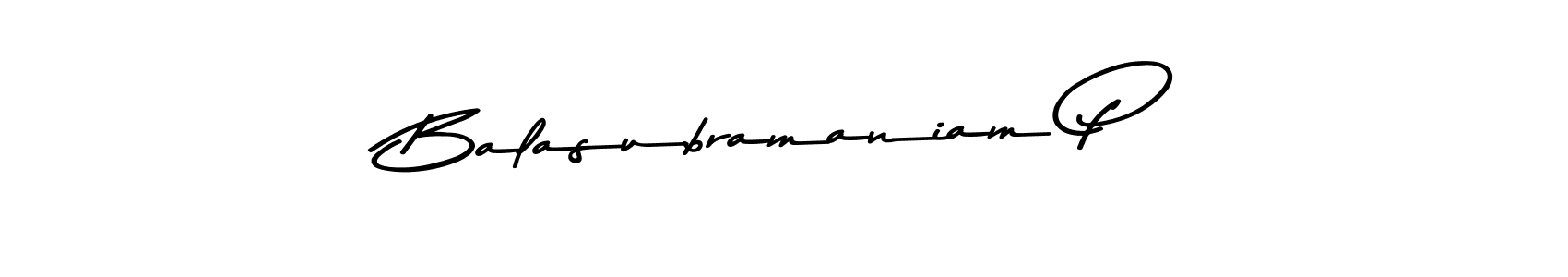 Make a beautiful signature design for name Balasubramaniam P. Use this online signature maker to create a handwritten signature for free. Balasubramaniam P signature style 9 images and pictures png