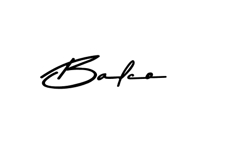 Use a signature maker to create a handwritten signature online. With this signature software, you can design (Asem Kandis PERSONAL USE) your own signature for name Balco. Balco signature style 9 images and pictures png