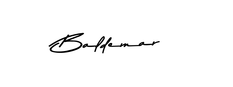 How to make Baldemar name signature. Use Asem Kandis PERSONAL USE style for creating short signs online. This is the latest handwritten sign. Baldemar signature style 9 images and pictures png