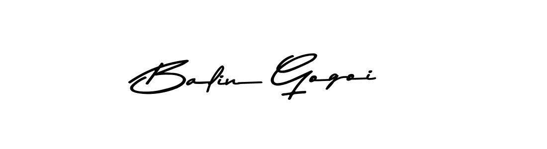 Balin Gogoi stylish signature style. Best Handwritten Sign (Asem Kandis PERSONAL USE) for my name. Handwritten Signature Collection Ideas for my name Balin Gogoi. Balin Gogoi signature style 9 images and pictures png