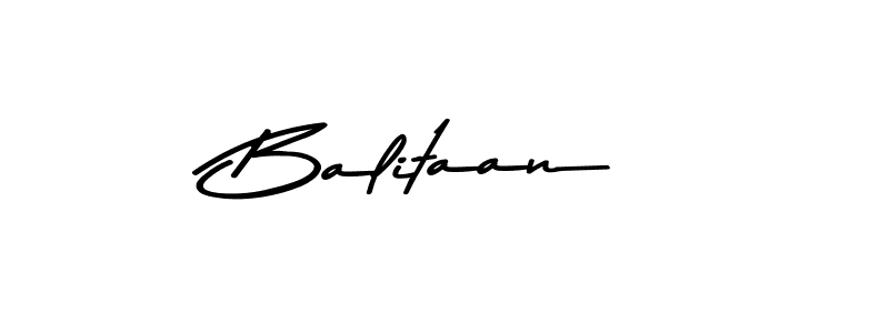 Create a beautiful signature design for name Balitaan. With this signature (Asem Kandis PERSONAL USE) fonts, you can make a handwritten signature for free. Balitaan signature style 9 images and pictures png