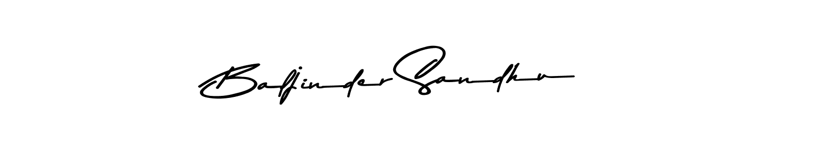 How to make Baljinder Sandhu name signature. Use Asem Kandis PERSONAL USE style for creating short signs online. This is the latest handwritten sign. Baljinder Sandhu signature style 9 images and pictures png