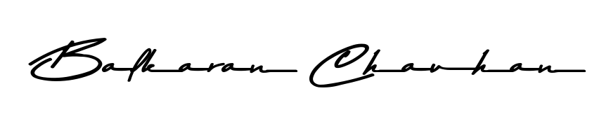 Create a personalized artistic stamp with Balkaran Chauhan in Asem Kandis PERSONAL USE font. Perfect for visual artists, designers, and influencers. Balkaran Chauhan signature style 9 images and pictures png
