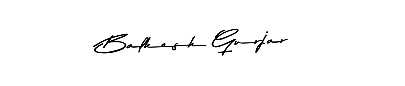 How to make Balkesh Gurjar name signature. Use Asem Kandis PERSONAL USE style for creating short signs online. This is the latest handwritten sign. Balkesh Gurjar signature style 9 images and pictures png