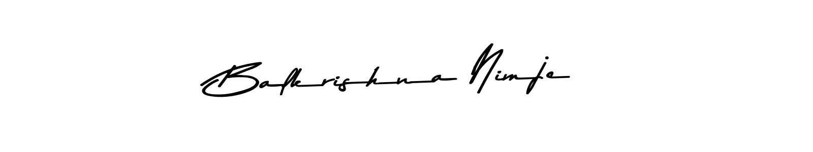 Once you've used our free online signature maker to create your best signature Asem Kandis PERSONAL USE style, it's time to enjoy all of the benefits that Balkrishna Nimje name signing documents. Balkrishna Nimje signature style 9 images and pictures png