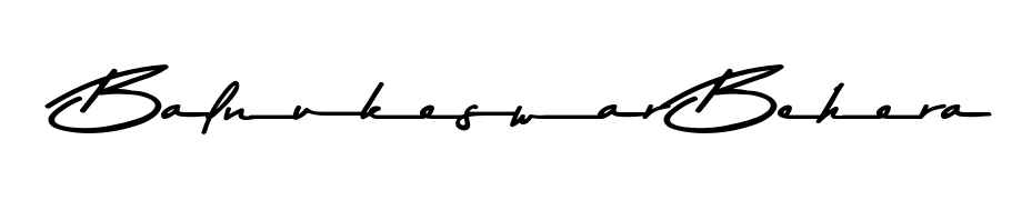 Discover how Balnukeswar Behera looks in an executive cursive font (Asem Kandis PERSONAL USE). Perfect for legal documents, invoices, and certificates. Balnukeswar Behera signature style 9 images and pictures png