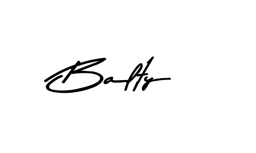 How to make Balty name signature. Use Asem Kandis PERSONAL USE style for creating short signs online. This is the latest handwritten sign. Balty signature style 9 images and pictures png