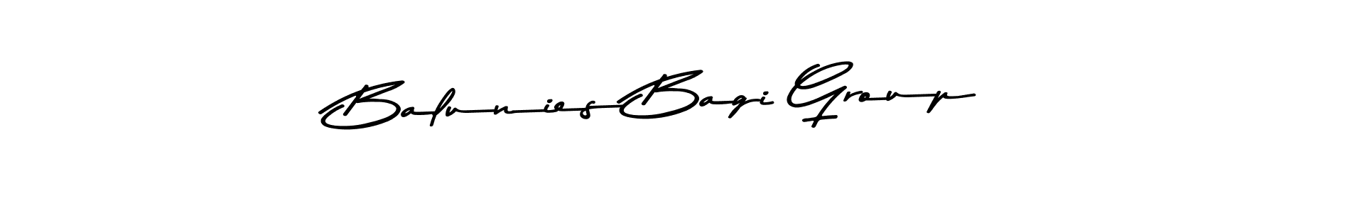 You should practise on your own different ways (Asem Kandis PERSONAL USE) to write your name (Balunies Bagi Group) in signature. don't let someone else do it for you. Balunies Bagi Group signature style 9 images and pictures png