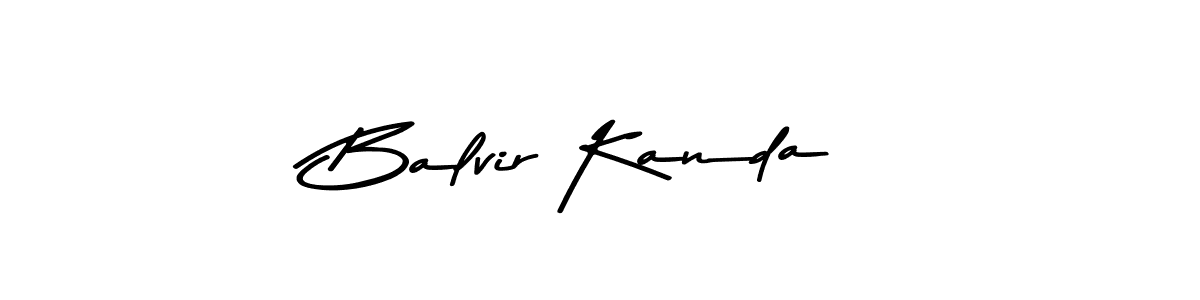 Use a signature maker to create a handwritten signature online. With this signature software, you can design (Asem Kandis PERSONAL USE) your own signature for name Balvir Kanda. Balvir Kanda signature style 9 images and pictures png