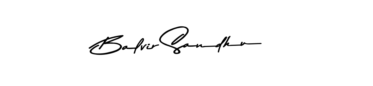 How to make Balvir Sandhu name signature. Use Asem Kandis PERSONAL USE style for creating short signs online. This is the latest handwritten sign. Balvir Sandhu signature style 9 images and pictures png