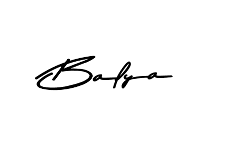 Use a signature maker to create a handwritten signature online. With this signature software, you can design (Asem Kandis PERSONAL USE) your own signature for name Balya. Balya signature style 9 images and pictures png