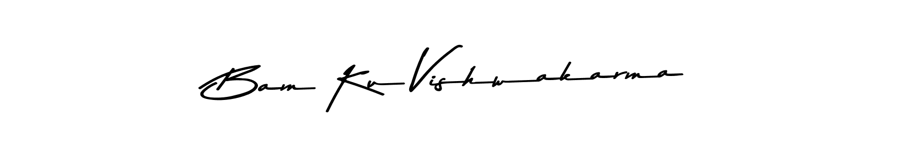 Bam Ku Vishwakarma stylish signature style. Best Handwritten Sign (Asem Kandis PERSONAL USE) for my name. Handwritten Signature Collection Ideas for my name Bam Ku Vishwakarma. Bam Ku Vishwakarma signature style 9 images and pictures png