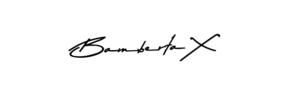The best way (Asem Kandis PERSONAL USE) to make a short signature is to pick only two or three words in your name. The name Bamberta X include a total of six letters. For converting this name. Bamberta X signature style 9 images and pictures png
