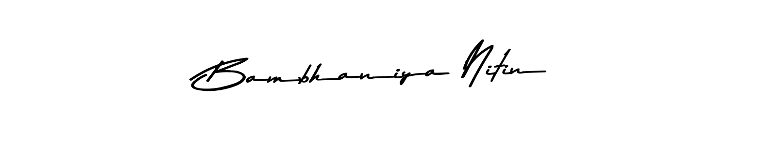 Create a beautiful signature design for name Bambhaniya Nitin. With this signature (Asem Kandis PERSONAL USE) fonts, you can make a handwritten signature for free. Bambhaniya Nitin signature style 9 images and pictures png