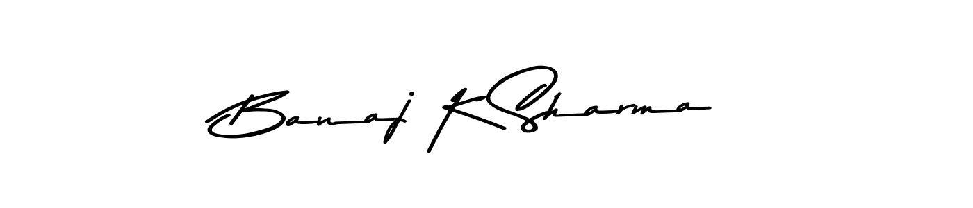 Use a signature maker to create a handwritten signature online. With this signature software, you can design (Asem Kandis PERSONAL USE) your own signature for name Banaj K Sharma. Banaj K Sharma signature style 9 images and pictures png