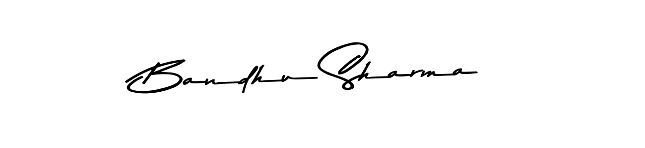 Design your own signature with our free online signature maker. With this signature software, you can create a handwritten (Asem Kandis PERSONAL USE) signature for name Bandhu Sharma. Bandhu Sharma signature style 9 images and pictures png