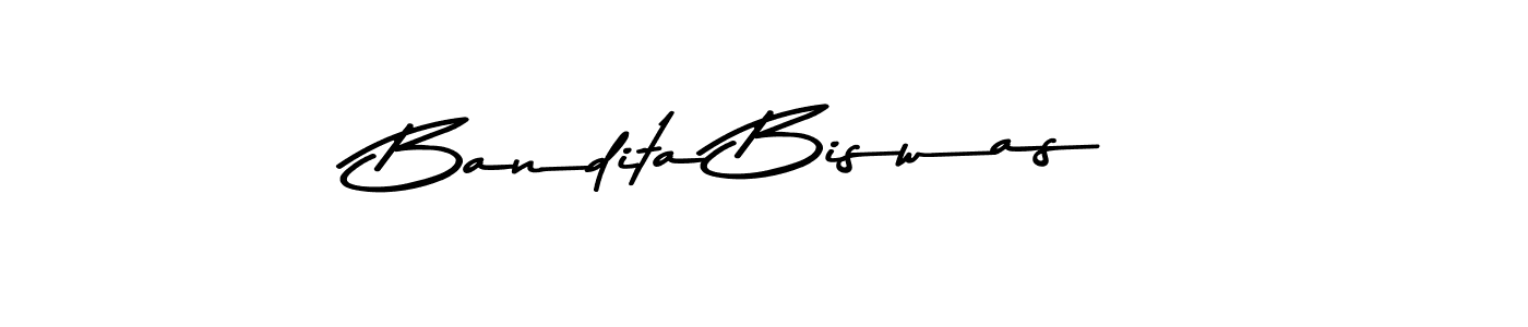 Make a beautiful signature design for name Bandita Biswas. With this signature (Asem Kandis PERSONAL USE) style, you can create a handwritten signature for free. Bandita Biswas signature style 9 images and pictures png
