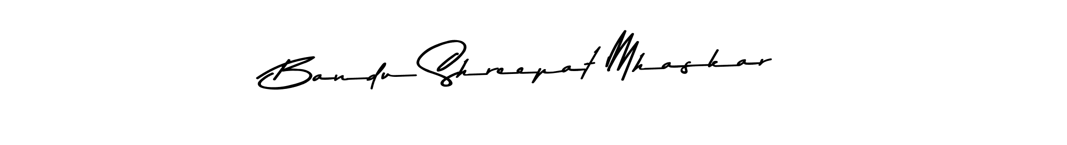 How to make Bandu Shreepat Mhaskar name signature. Use Asem Kandis PERSONAL USE style for creating short signs online. This is the latest handwritten sign. Bandu Shreepat Mhaskar signature style 9 images and pictures png