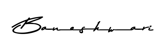 Try this chic Baneshwari handwritten sign style. Using Asem Kandis PERSONAL USE font elements, it gives your name a sleek, memorable identity. Baneshwari signature style 9 images and pictures png
