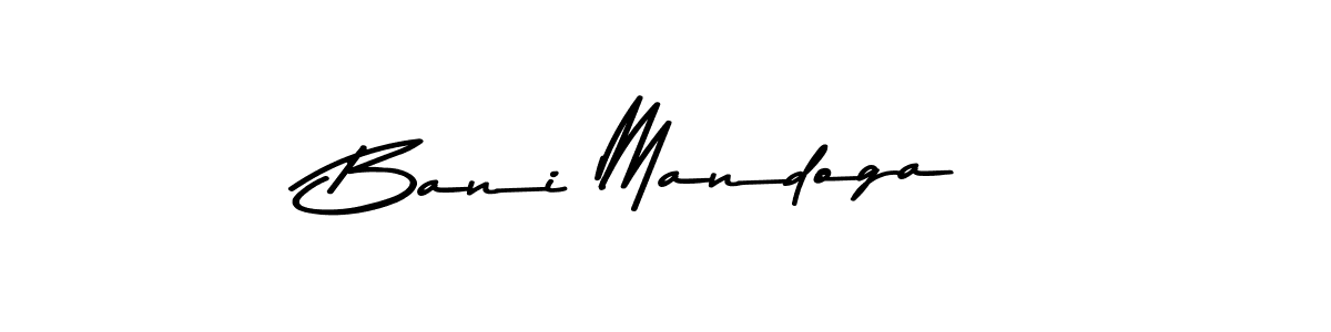 How to make Bani Mandoga name signature. Use Asem Kandis PERSONAL USE style for creating short signs online. This is the latest handwritten sign. Bani Mandoga signature style 9 images and pictures png