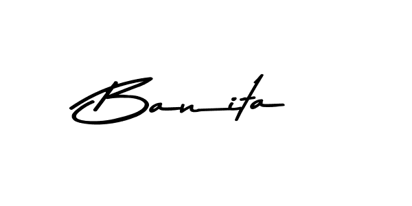 Design your own signature with our free online signature maker. With this signature software, you can create a handwritten (Asem Kandis PERSONAL USE) signature for name Banita. Banita signature style 9 images and pictures png