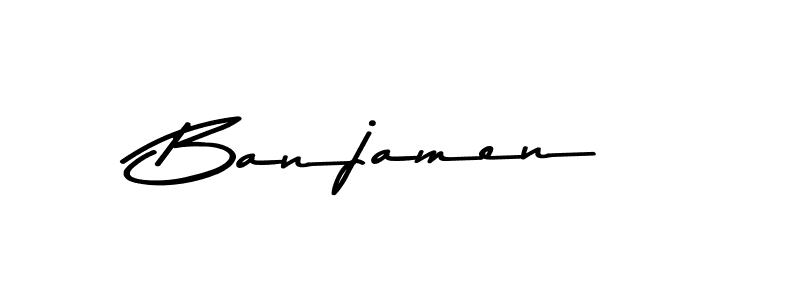 Make a beautiful signature design for name Banjamen. With this signature (Asem Kandis PERSONAL USE) style, you can create a handwritten signature for free. Banjamen signature style 9 images and pictures png