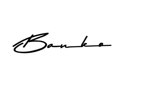 Make a beautiful signature design for name Banko. With this signature (Asem Kandis PERSONAL USE) style, you can create a handwritten signature for free. Banko signature style 9 images and pictures png